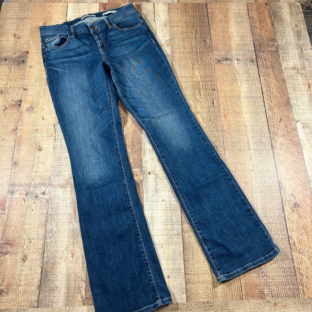 Guess Dark Wash Tailored Mini Boot Cut Denim Jeans Low Rise Y2K Aesthetic 30